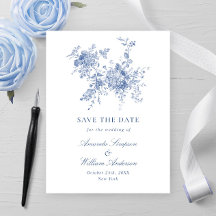 Casamento Floral do Jardim Francês Azul Elegante V