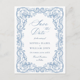 Cartão Postal Casamento Floral do Ornamentado Renascentista Salv