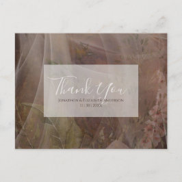Cartão Postal Casamento Floral Vellum Mal-humorado