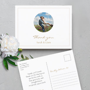 Cartão Postal Casamento Fotográfico do Casal Branca de Trendy Ob