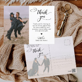 Cartão Postal Casamento Fotográfico do Script de Caligrafia Orça