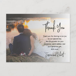 Cartão Postal Casamento Fotográfico do Script de Caligrafia Orça
