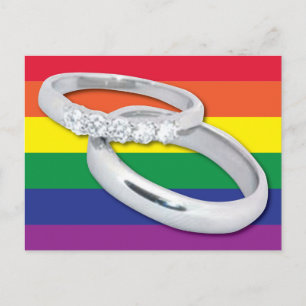 Cartão Postal Casamento Lésbico gay
