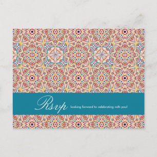 Cartão Postal Casamento Luxuoso Geométrico Brilhante Metálico