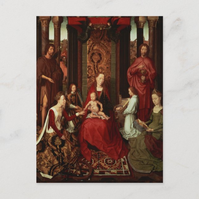 Cartão Postal Casamento místico de Ruas. Catherine e outros Sant (Frente)