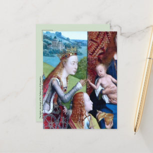 Cartão Postal Casamento Místico de Santa Catarina de Alexandria