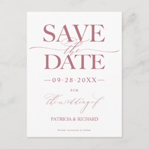 Cartão Postal Casamento Moderno e Elegante para Salvar a Data Nã