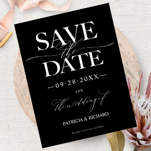 Cartão Postal Casamento Moderno e Elegante Salvar a Data Não Fot