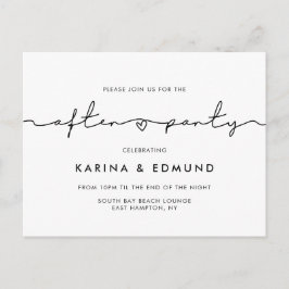 Cartão Postal Casamento moderno minimalista após festa