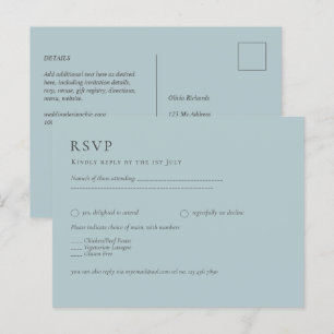 Cartão Postal Casamento Monocromático Verde de Vidro do Mar OR