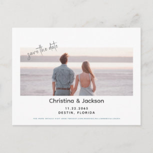 Cartão Postal Casamento na Praia Foto do Casal Save the Date