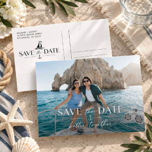 Cartão Postal Casamento no México Foto Save the Date