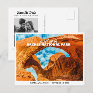 Cartão Postal Casamento no Parque Nacional Arches Save the Date