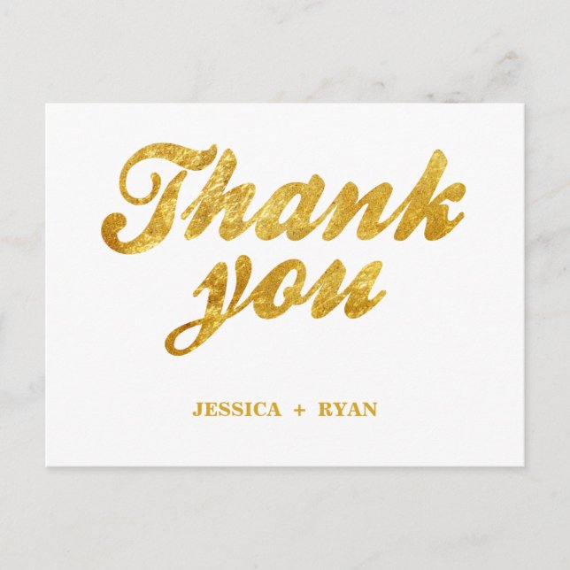 Cartão Postal casamento ouro (Frente)