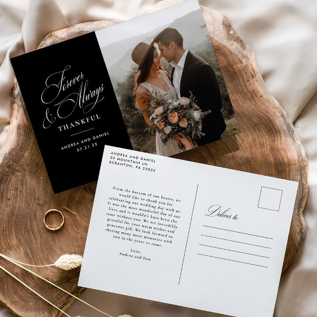 Cartão Postal Casamento Para Sempre e Sempre Obrigado  (Criador carregado)