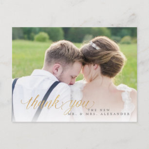 Cartão Postal Casamento PixDezines Obrigado/Script Divertido