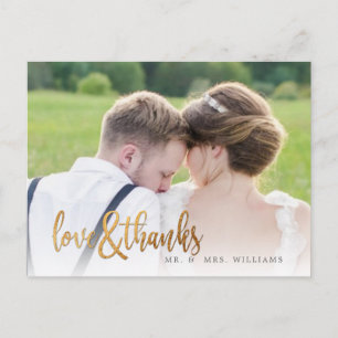 Cartão Postal Casamento PixDezines Obrigado/Script Divertido