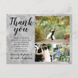 Cartão Postal Casamento Por Aquarela Da cinza Obrigado Foto Pers