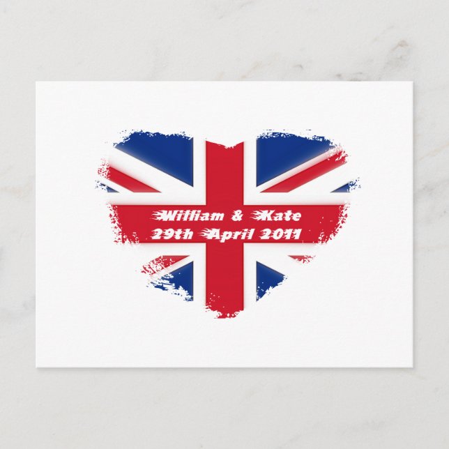 Cartão Postal Casamento Real - Kate & William (Frente)