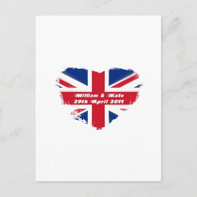 Cartão Postal Casamento Real - Kate & William (Frente)