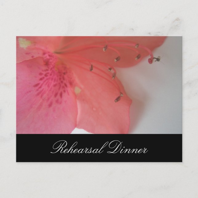 Cartão Postal Casamento Rosa Tropical (Frente)