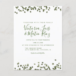 Cartão Postal Casamento Russo de outono de Folhas