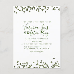 Cartão Postal Casamento Russo de outono de Folhas