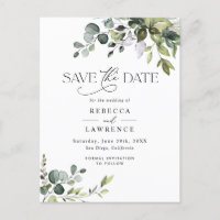 Casamento Rustic Eucalyptus Greenery Salvar a Data