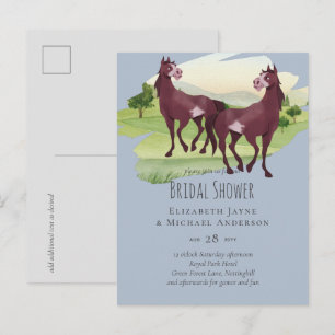 Cartão Postal Casamento Rústico Country Western com Tema de Cava