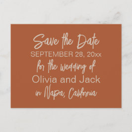 Cartão Postal Casamento Simples Boho Minimalista Salvar Data Rus