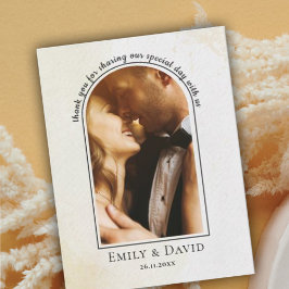 Cartão Postal Casamento Simples E Elegante De Fotografias Obriga