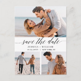 Cartão Postal Casamento Simplesmente Elegante Salve a Foto Data 