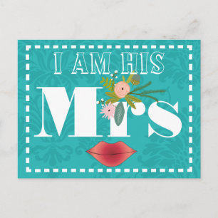 Cartão Postal Casamento tema damasco Vermelho Cor-de-Rosa Cor-de