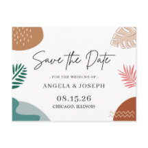 Casamento tropical do Abstrato moderno Salve a dat