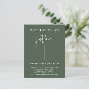 Cartão Postal Casamento Verde Nada Chique Só Amor