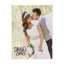 Casamento Vertical Simples Obrigado Cartaz Elegant