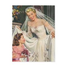 Casamento Vintage, Noiva Retro com Menina de Flore