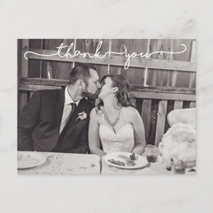 Cartão Postal Casamento Whimsical Obrigado