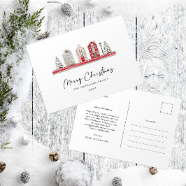 Cartão Postal Casas Bonitas em Cores Tradicionais de Natal 