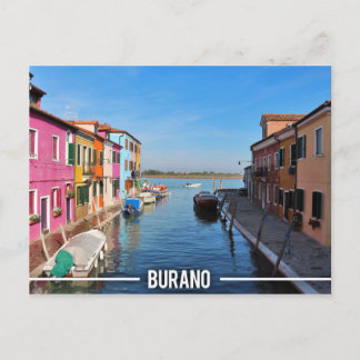 Cartão Postal Casas Coloridas Burano