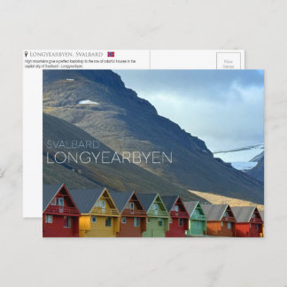 Cartão Postal Casas Coloridas em Longyearbyen, Cartão-postal Sva