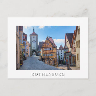 Cartão Postal Casas coloridas em Rothenburg, Alemanha