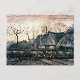 Cartão Postal Casas com Telhados Thatchados por Vincent Van Gogh