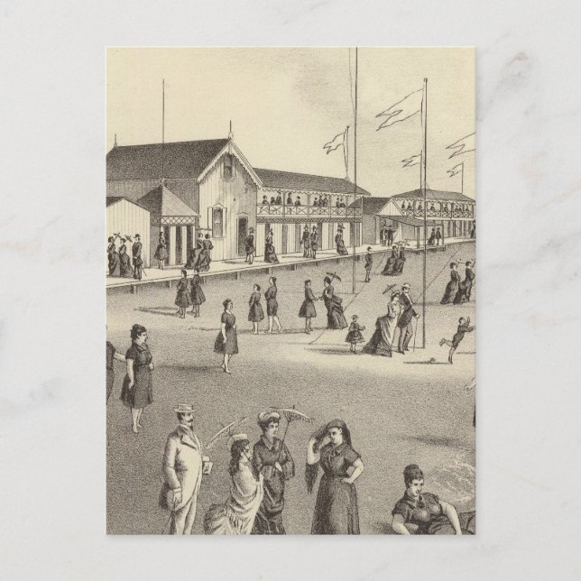 Cartão Postal Casas de banho Ross, Ocean Grove, NJ (Frente)