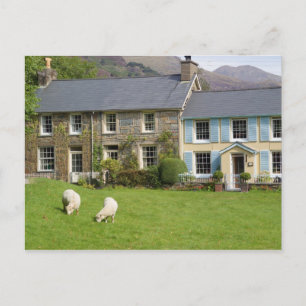 Cartão Postal Casas de campo, Beddgelert, Gwynedd, País de Gales