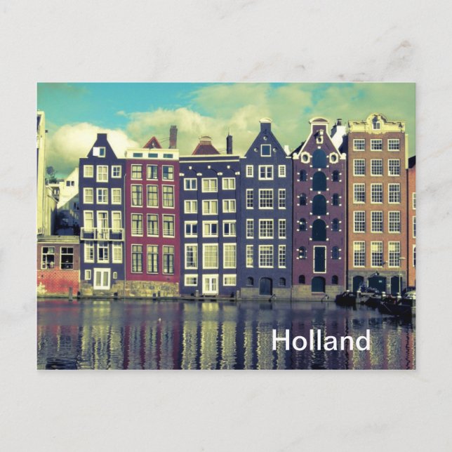 Cartão Postal Casas de colheita da Holanda (Frente)