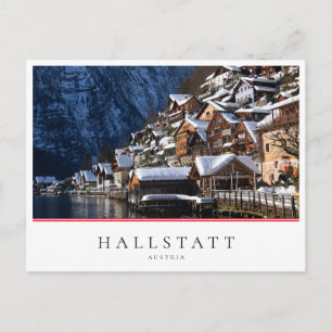 Cartão Postal Casas de madeira ao largo de Hallstatt, Áustria