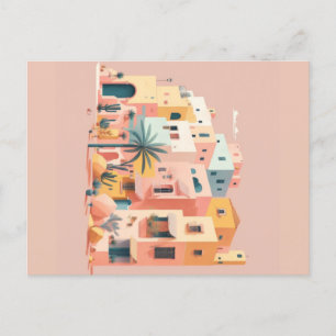 Cartão Postal Casas de paisagem urbana