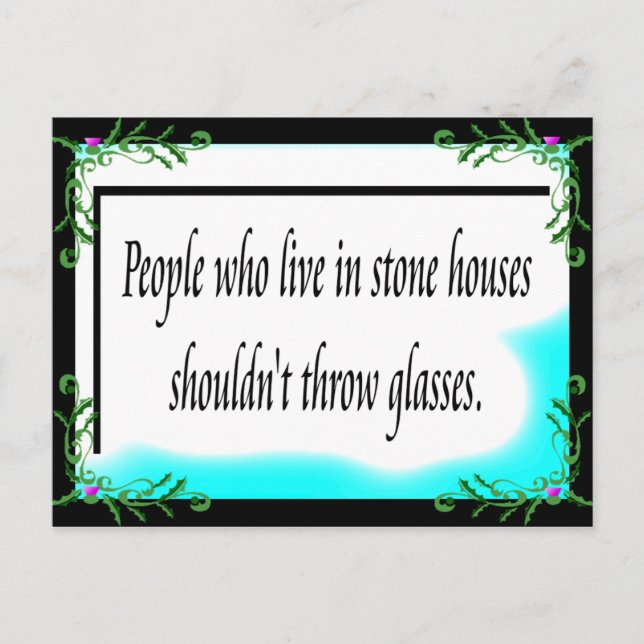 Cartão Postal Casas de Pedra (Frente)