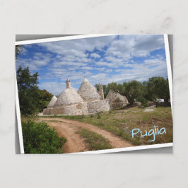 Cartão Postal Casas de Trulli na Apúlia/Apúlia